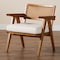 Baxton Studio Jetsam Japandi Cream Boucle Fabric and Walnut Brown Finished Wood Arm Chair 243-13563-ZORO - alternate 8